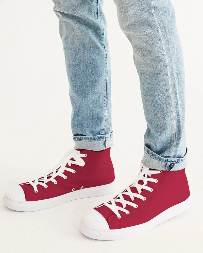 Shaded Red High-Top Canvas Sneakers | Men's | C0M100Y75K30