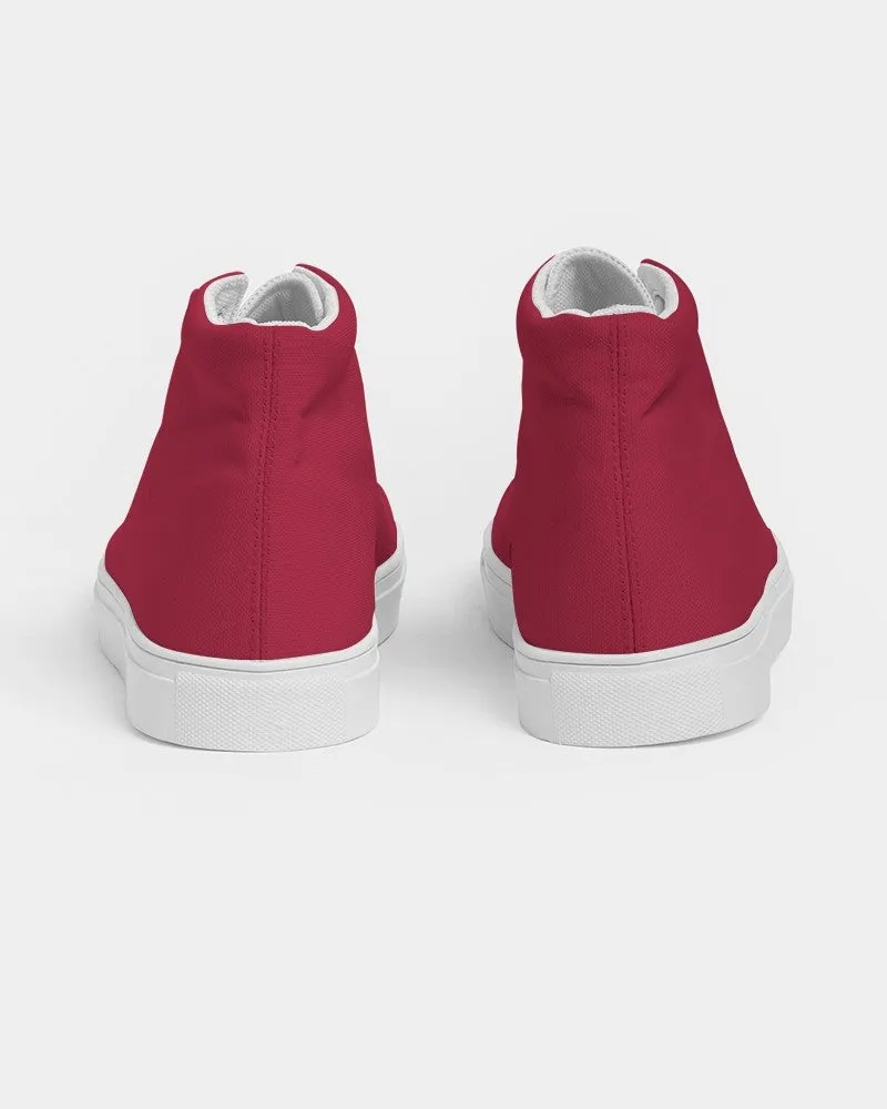 Shaded Red High-Top Canvas Sneakers | Men's | C0M100Y75K30
