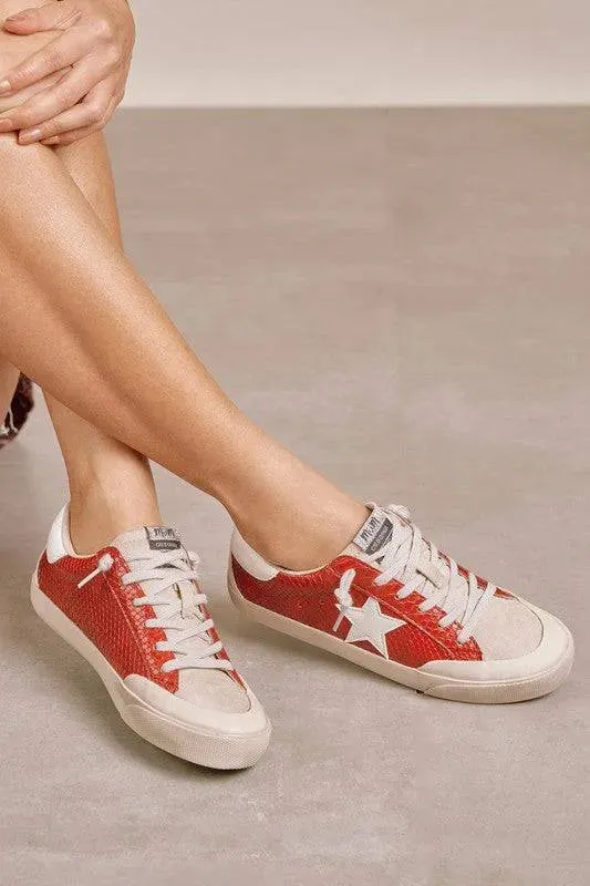 Star Embellished Low Top Sneakers