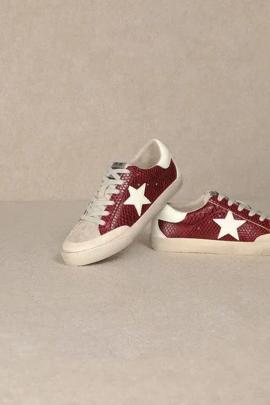 Star Embellished Low Top Sneakers