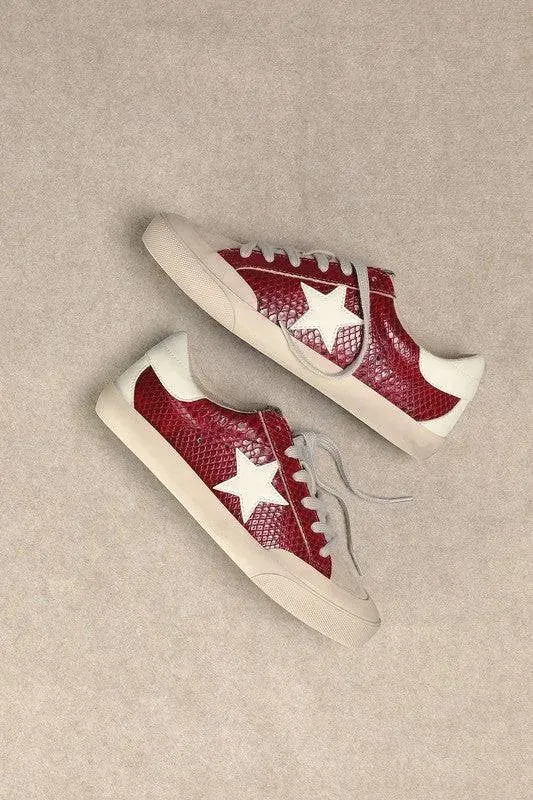 Star Embellished Low Top Sneakers