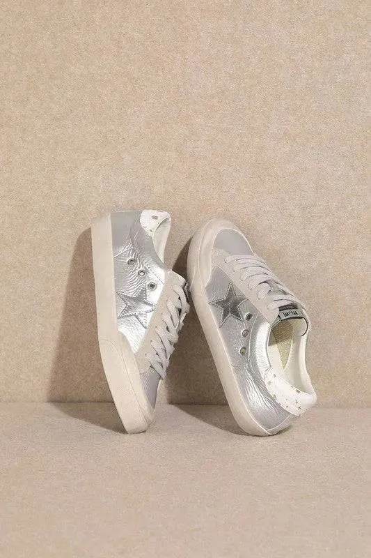 Star Embellished Low Top Sneakers