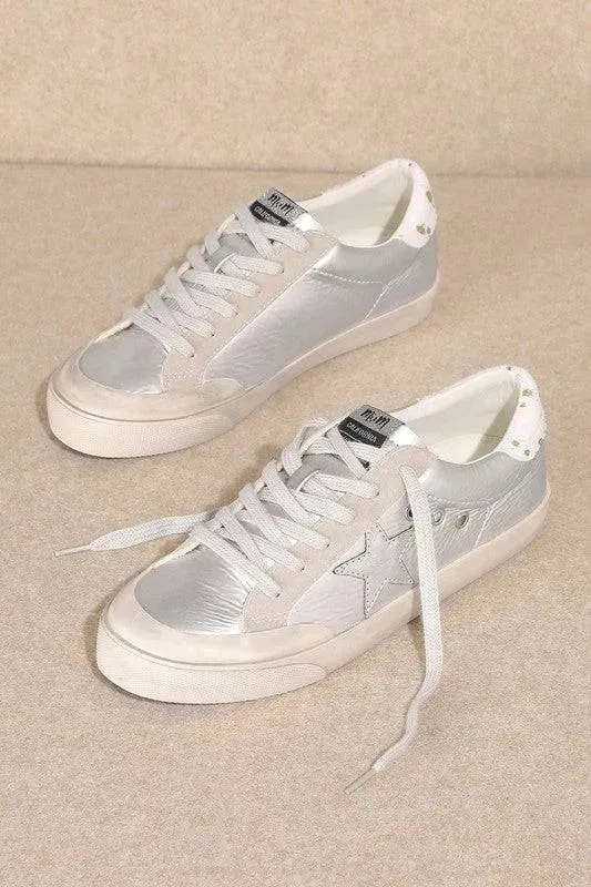 Star Embellished Low Top Sneakers
