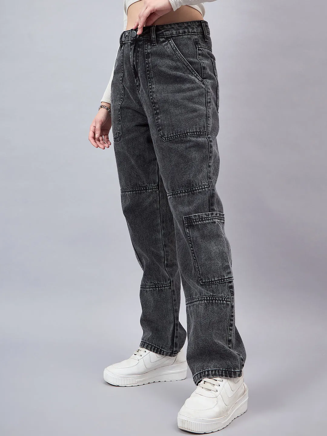 Style Quotient Women Relaxed Fit High Rise Cargos