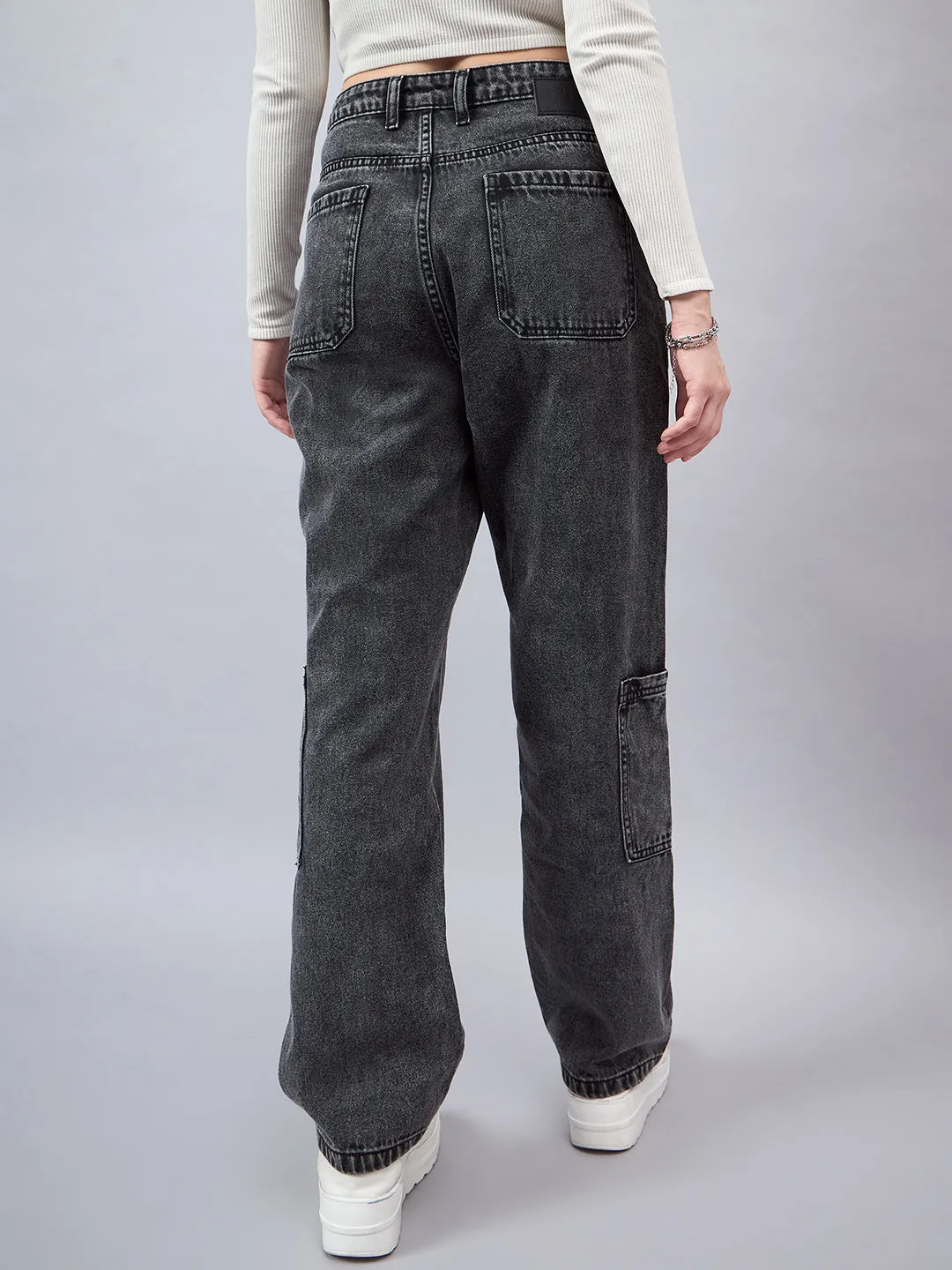 Style Quotient Women Relaxed Fit High Rise Cargos