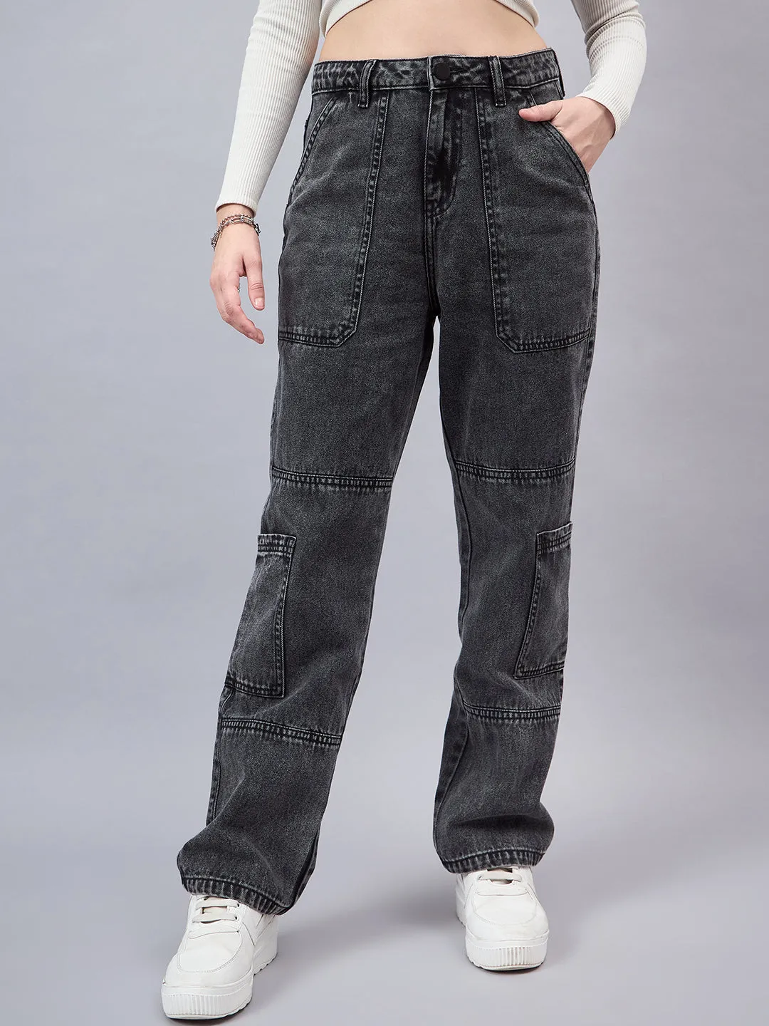 Style Quotient Women Relaxed Fit High Rise Cargos