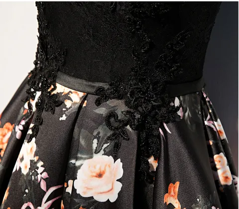 Stylish A Line Long Floral Printed Prom Dress,Formal Evening Dress PFP0415