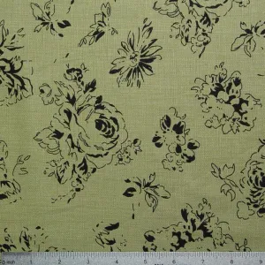 Vintage Floral Print Linen